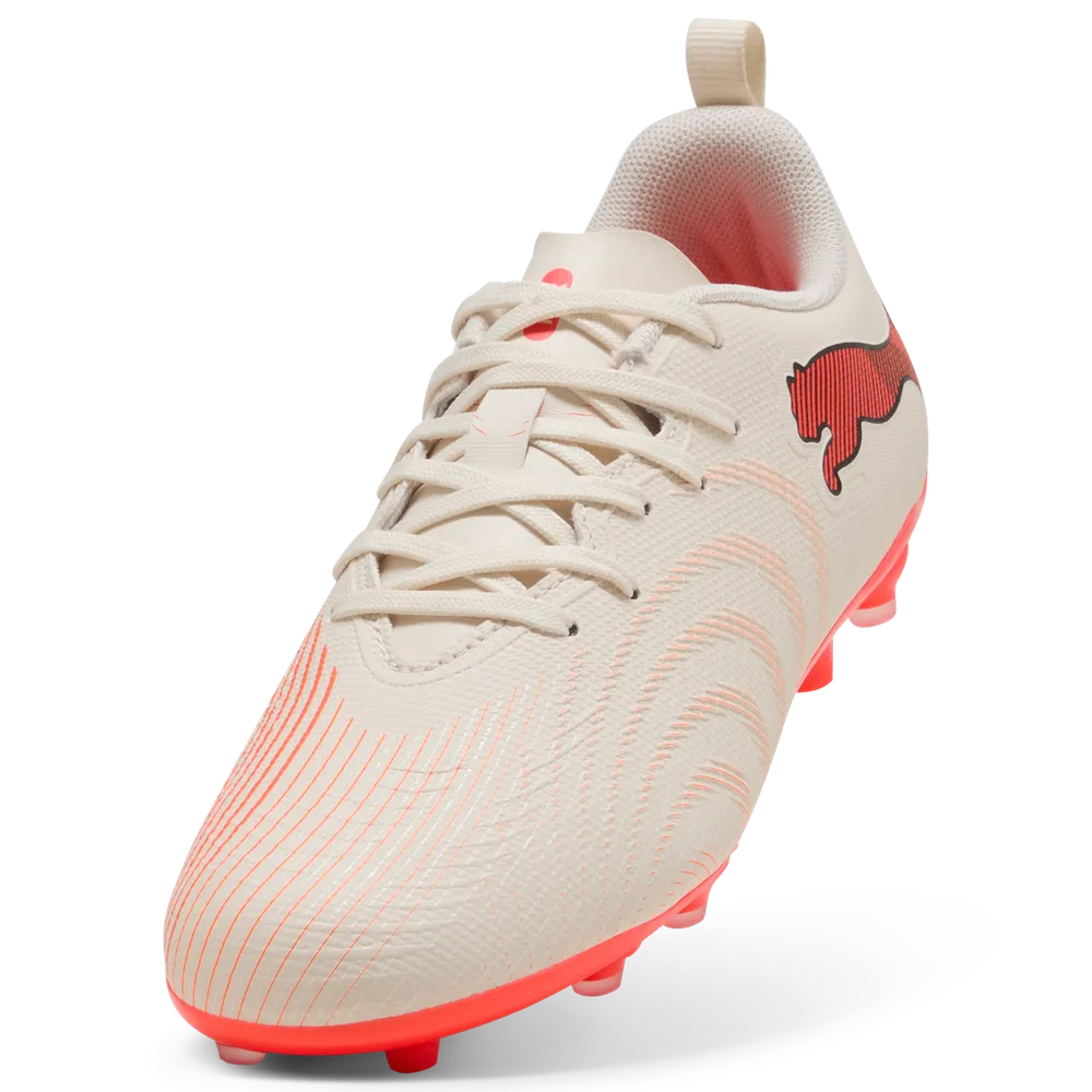 Puma FUTURE 9 PLAY MG Fußballschuhe Kinder – Sugared Almond / White Ultra Red / Black
