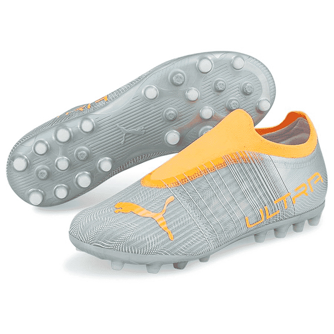 Puma ULTRA 3.4 MG Jr. Rasen + Kunstrasenschuh - silber orange Puma ULTRA 3.4 MG Jr. Rasen + Kunstrasenschuh - silber orange