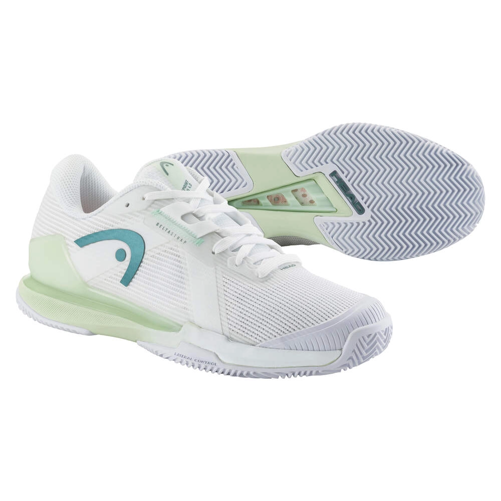 HEAD Sprint Pro 4.0 Clay Damen Tennisschuh - white/lightgreen