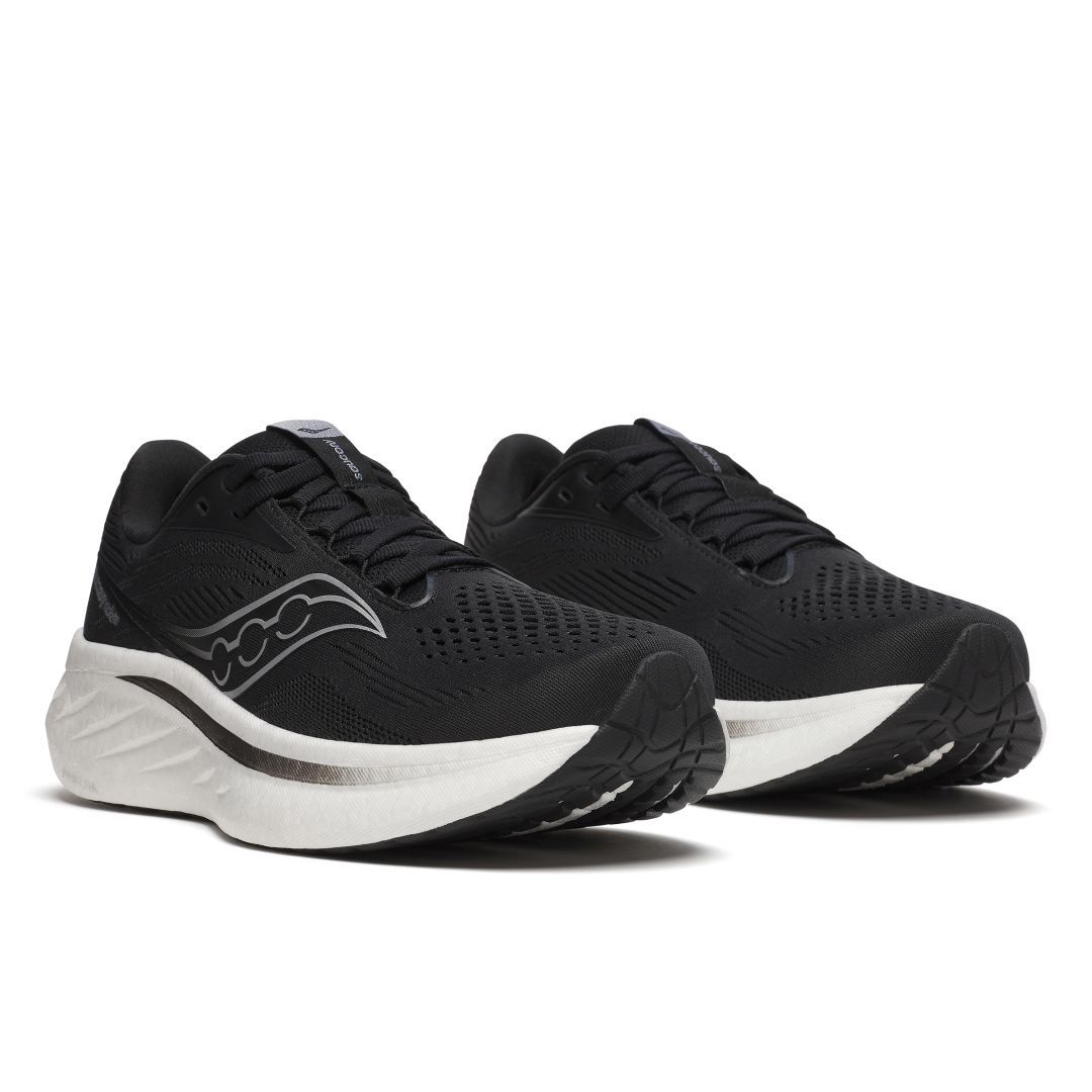 saucony Ride 18 Damen Neutral-Laufschuh - Black | White