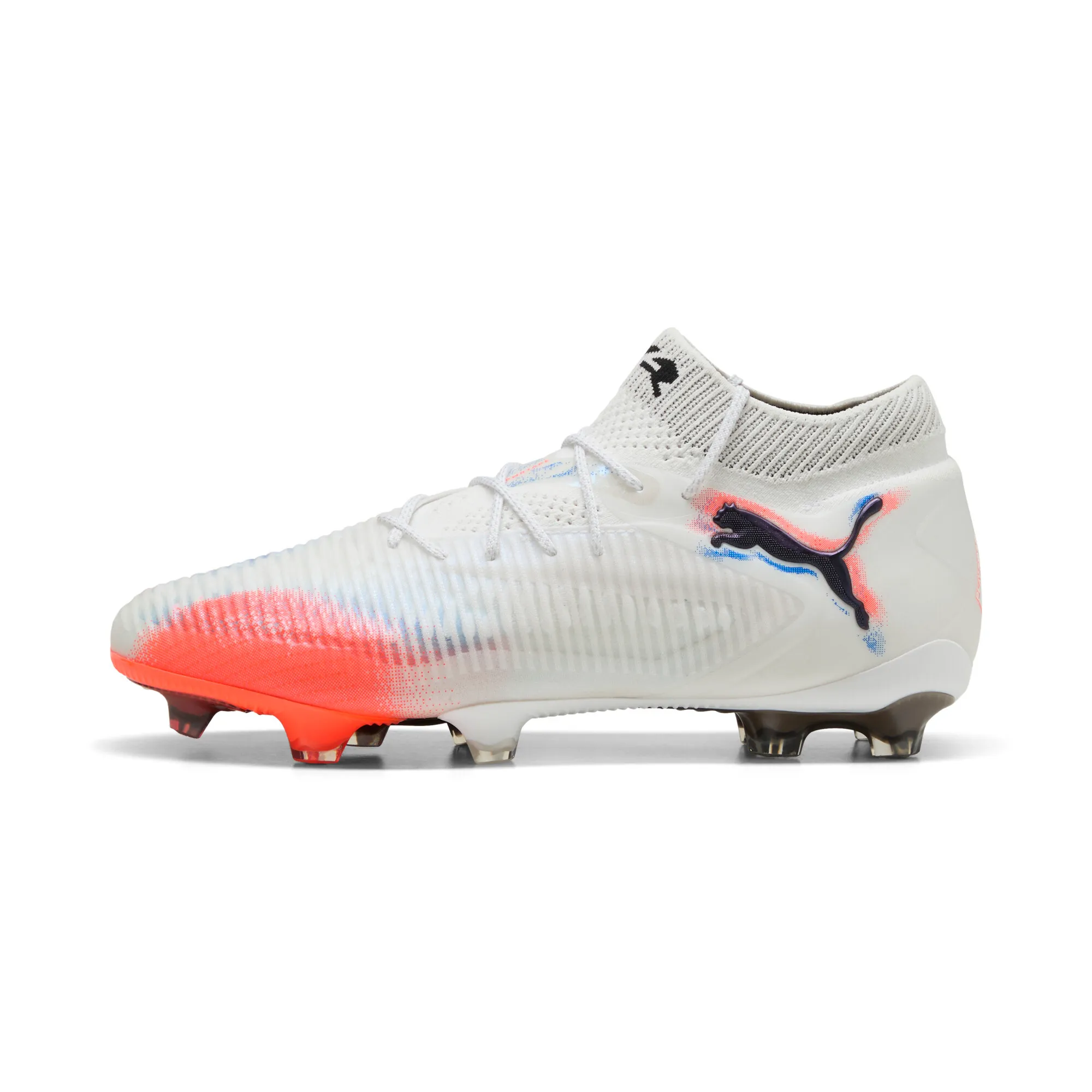 Puma FUTURE 8 ULTIMATE FG Fußballschuhe Unisex – White Black Glowing Red