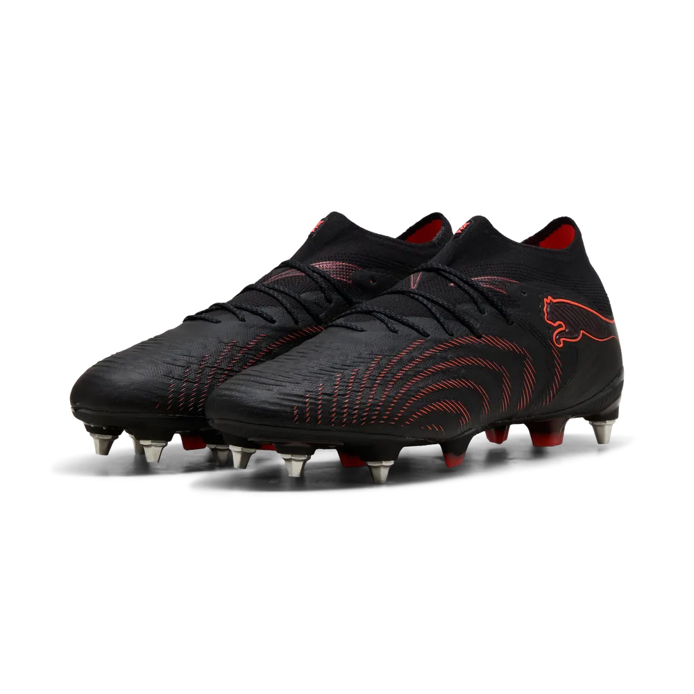 Puma FUTURE 9 ULTIMATE MxSG Fußballschuhe – Black/Glowing Red/Strong Grey
