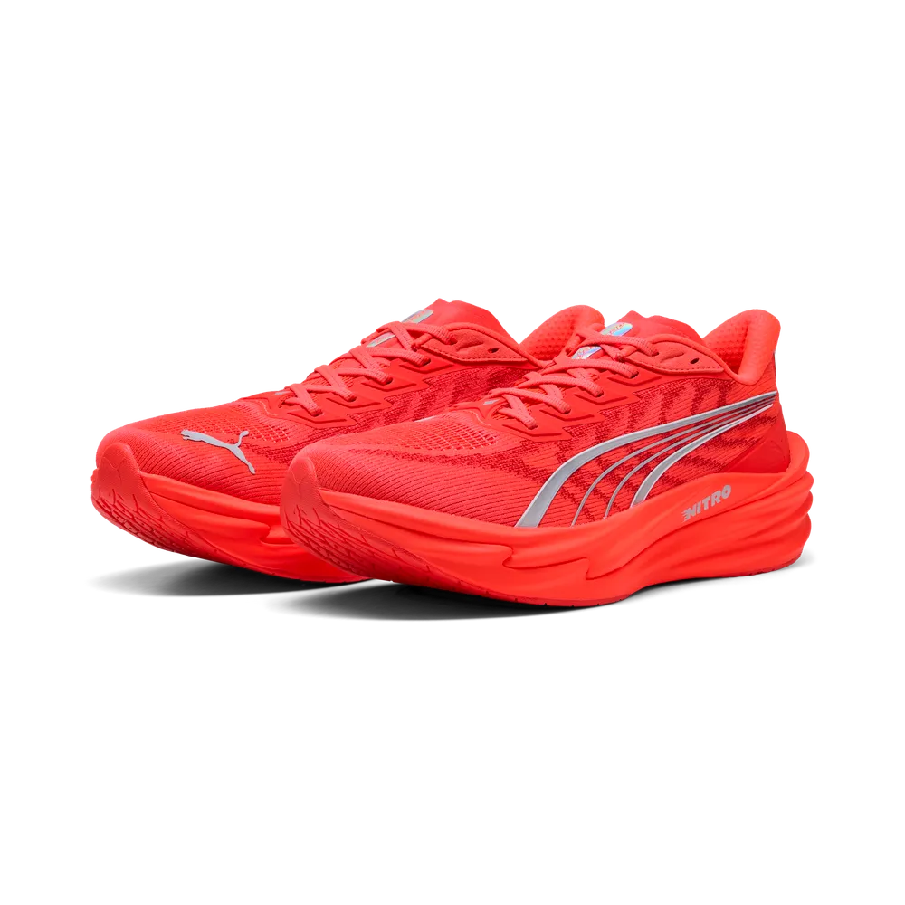 Puma Deviate NITRO™ 4 Laufschuhe für Herren – Ultra Red/Silver Puma Deviate NITRO™ 4 Laufschuhe für Herren – Ultra Red/Silver