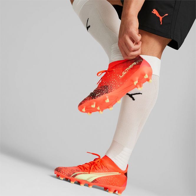 Puma ULTRA MATCH FG/AG Fussballschuh - Fiery Coral Fizzy Light Black Puma ULTRA MATCH FG/AG Fussballschuh - Fiery Coral Fizzy Light Black