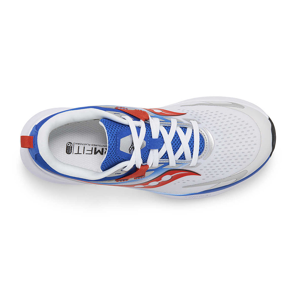 saucony Ride 15 Kinder neutraler Laufschuh - Grey | Blue | Red saucony Ride 15 Kinder neutraler Laufschuh - Grey | Blue | Red