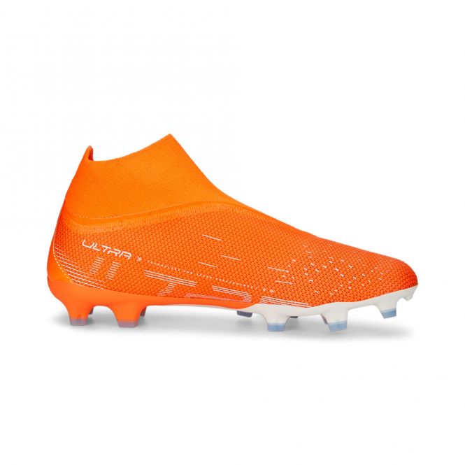 Puma ULTRA MATCH+ LL FG/AG Fussballschuh - ultra orange white blue glimmer