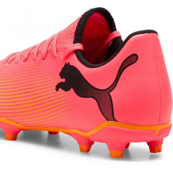 Puma FUTURE 7 PLAY FG/AG JR Fussballschuh - Sunset Glow/Black Sun Stream
