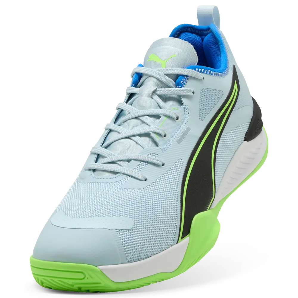 PUMA Eliminate NITRO 4 Hallenschuhe Unisex – Aqua/White/Black