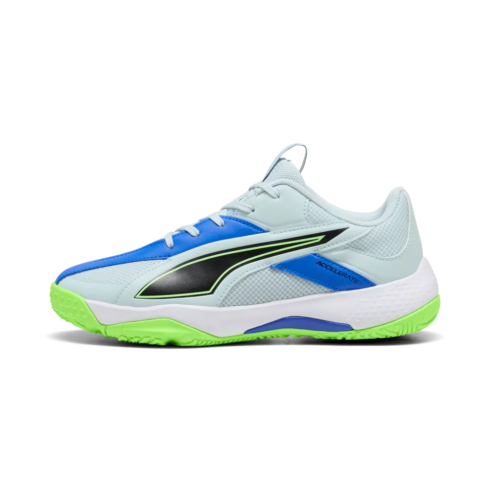 PUMA Accelerate Jr 5 Hallenschuhe Kinder - Aqua/White/Green PUMA Accelerate Jr 5 Hallenschuhe Kinder - Aqua/White/Green