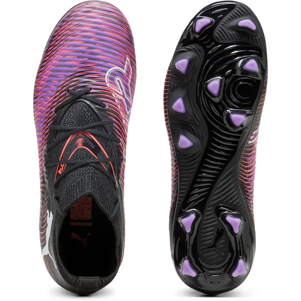Puma FUTURE 8 PRO FG/AG Jr Fußballschuhe Kinder – Black White/Glowing Red
