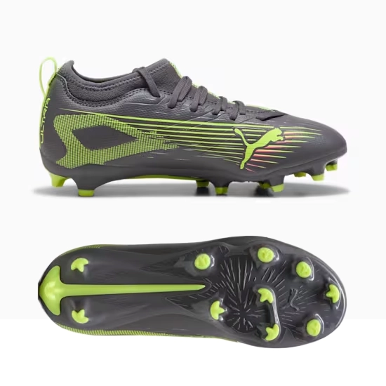 Puma ULTRA 5 MATCH FG/AG Fußballschuhe Teenager – Silver / Yellow
