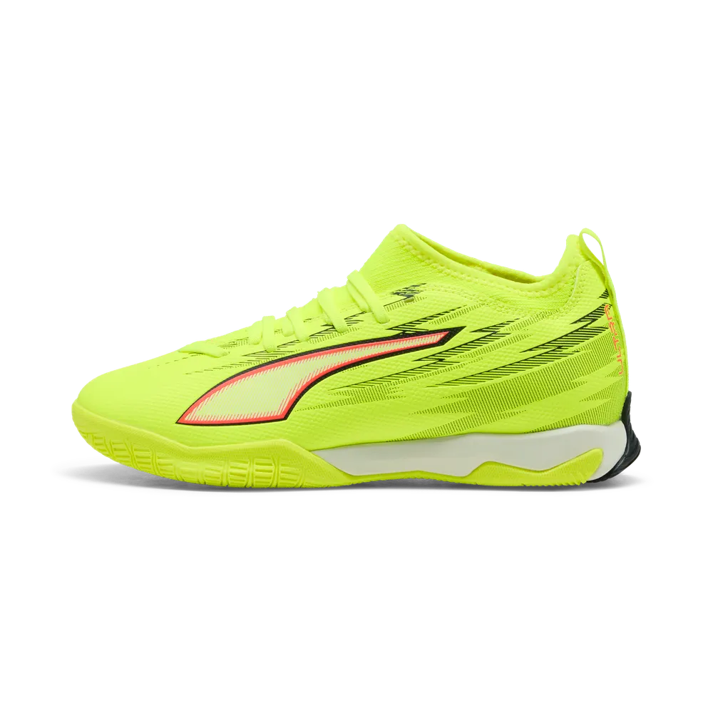 Puma ULTRA 6 MATCH IT + Mid Jr Hallenfußballschuhe Kinder – Yellow Alert