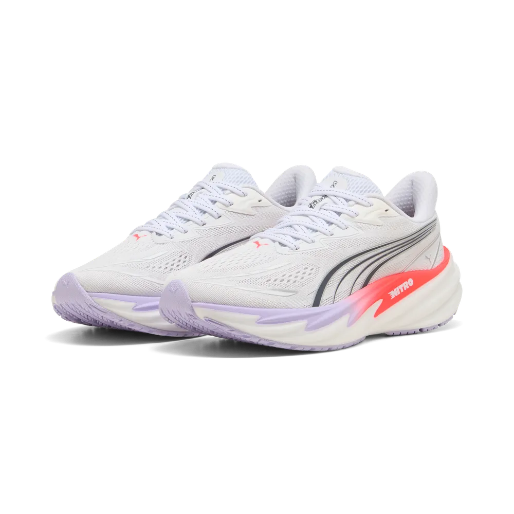 Puma Velocity NITRO™ 5 Laufschuhe für Damen – White/Ultra Red/Light Lavender Puma Velocity NITRO™ 5 Laufschuhe für Damen – White/Ultra Red/Light Lavender