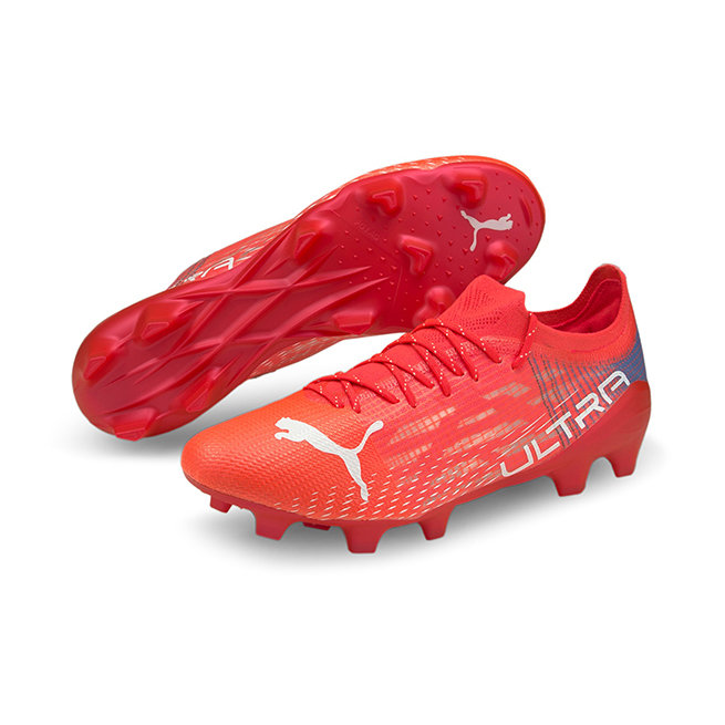 Puma ULTRA 1.3 FG/AG Fussballschuh - Sunblaze White Bluemazing