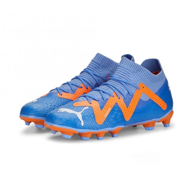 Puma FUTURE PRO FG/AG JR Fussballschuh - Blue Glimmer White Ultra Orange Puma FUTURE PRO FG/AG JR Fussballschuh - Blue Glimmer White Ultra Orange