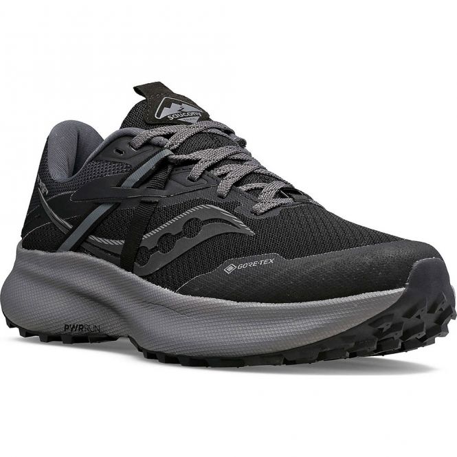 saucony Ride 15 TR GTX Damen Trekking- Laufschuh - BLACK/CHARCOAL saucony Ride 15 TR GTX Damen Trekking- Laufschuh - BLACK/CHARCOAL