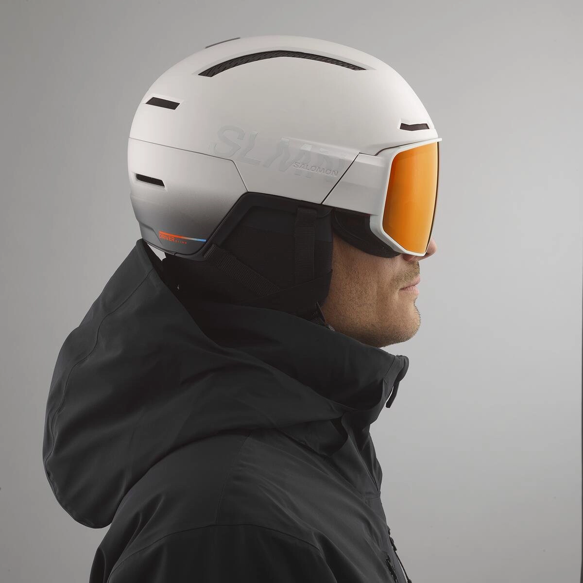 Salomon DRIVER PRIME SIGMA PLUS Skihelm mit Visier - grey violet