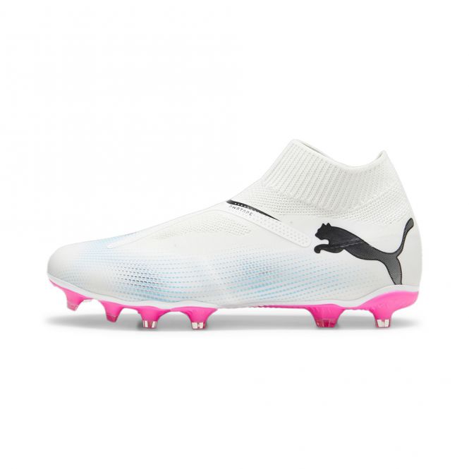 Puma FUTURE 7 MATCH+ LL FG/AG Fussballschuh - white poison pink Puma FUTURE 7 MATCH+ LL FG/AG Fussballschuh - white poison pink