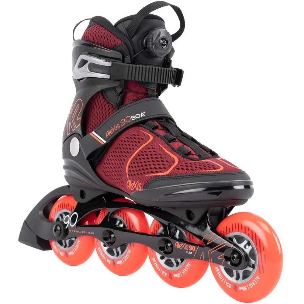 K2 Alexis 90 BOA Damen Inline Skate - burgandy/orange