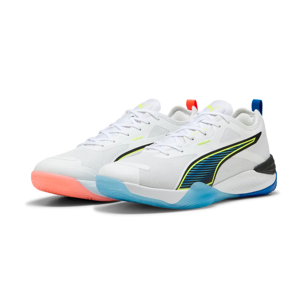 PUMA Eliminate NITRO™ 4 Game On White/Red/Blue - Handballschuhe Herren PUMA Eliminate NITRO™ 4 Game On White/Red/Blue - Handballschuhe Herren
