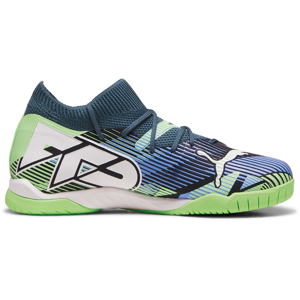 Puma FUTURE 7 MATCH IT + MID Jr Hallenfußballschuhe Kinder – Gray Skies/White Apple Puma FUTURE 7 MATCH IT + MID Jr Hallenfußballschuhe Kinder – Gray Skies/White Apple