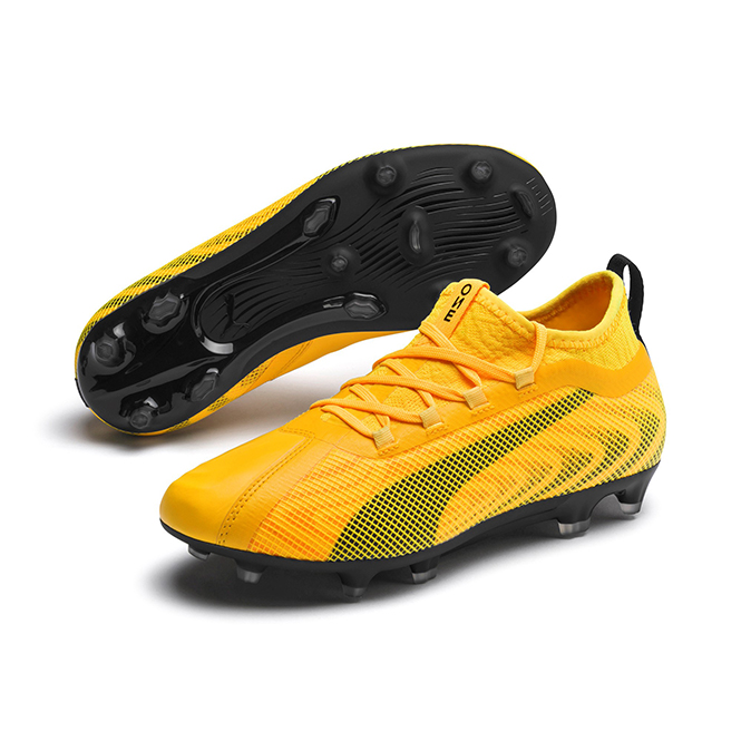 Puma One 20.2 FG/AG Jr. Orange Schwarz