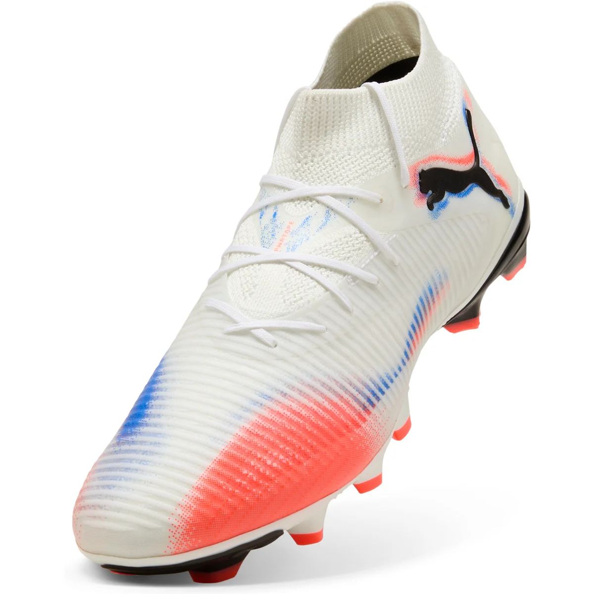 Puma FUTURE 8 PRO FG/AG Fußballschuhe Unisex – White Black Glowing Red