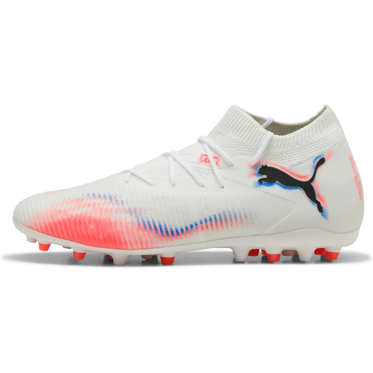 Puma FUTURE 8 MATCH MG Fußballschuhe Unisex – White Black Glowing Red 