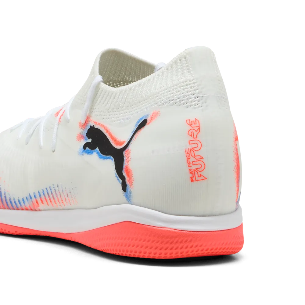 Puma FUTURE 8 MATCH IT Hallenfußballschuhe - White/Black Glowing Red