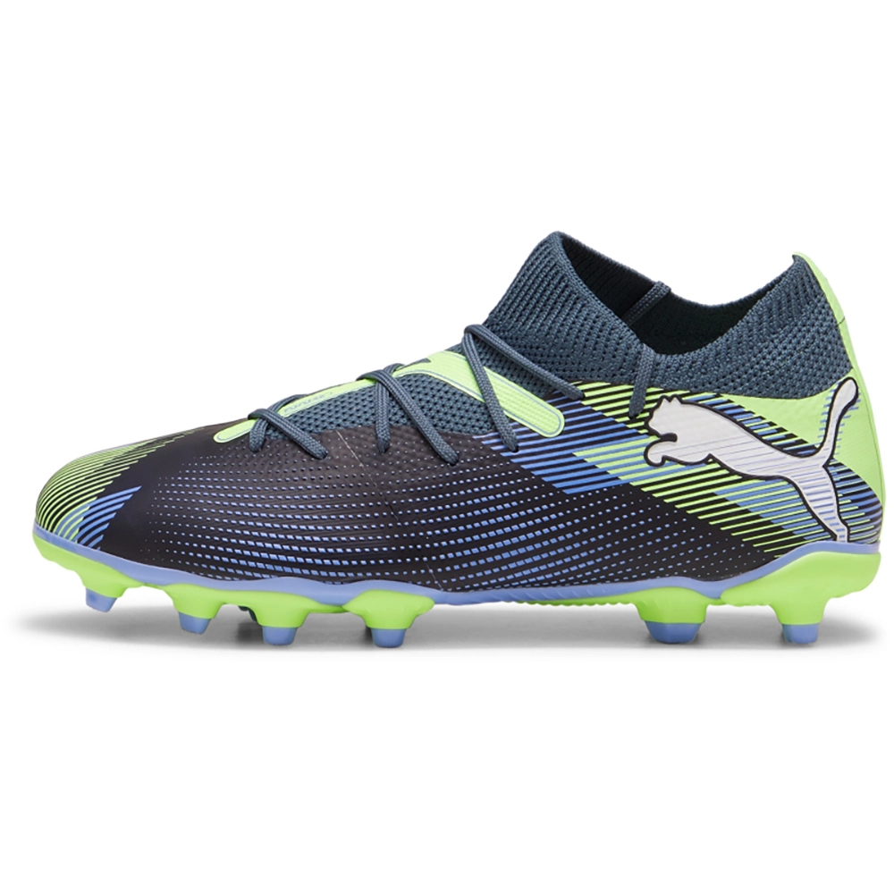 Puma FUTURE 7 MATCH FG/AG Jr Fußballschuhe Kinder – Gray Skies/White Apple