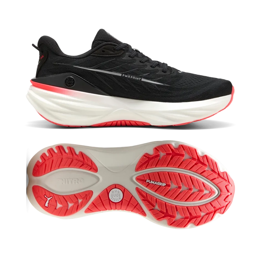 Puma ForeverRun NITRO™ 3 - Black-Ultra Red - Laufschuhe für Herren