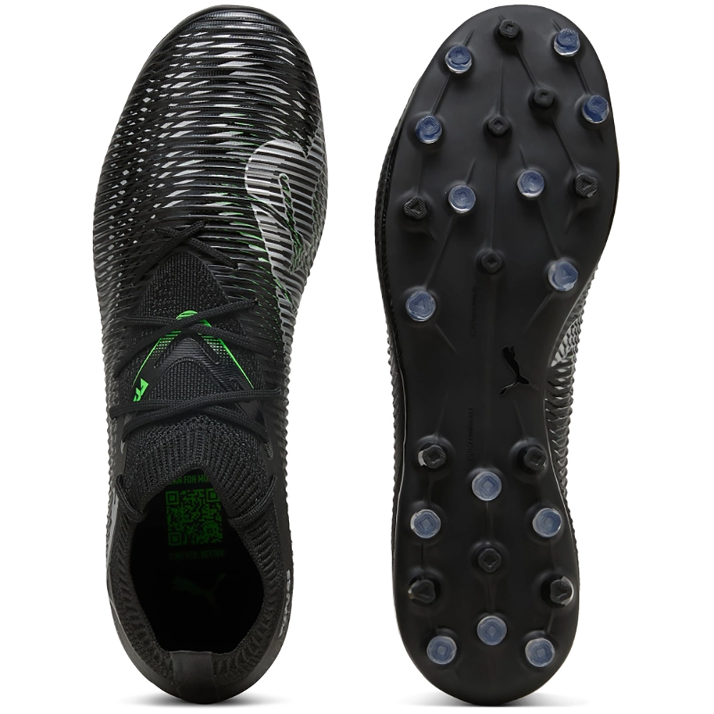 Puma FUTURE 8 MATCH MG Fußballschuhe – Black Silver/Fluo Green