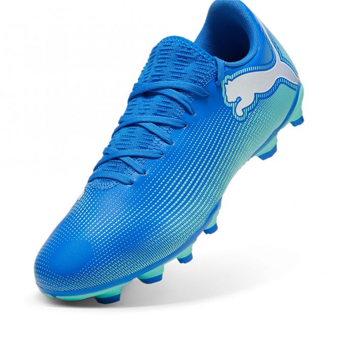 Puma FUTURE 7 PLAY FG/AG Fussballschuh - Hyperlink Blue Mint White Puma FUTURE 7 PLAY FG/AG Fussballschuh - Hyperlink Blue Mint White