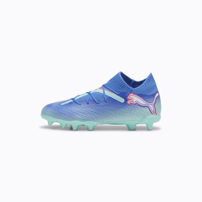 Puma FUTURE 7 PRO FG/AG JR Fussballschuh - Bluemazing/Weiß/Electric Peppermint