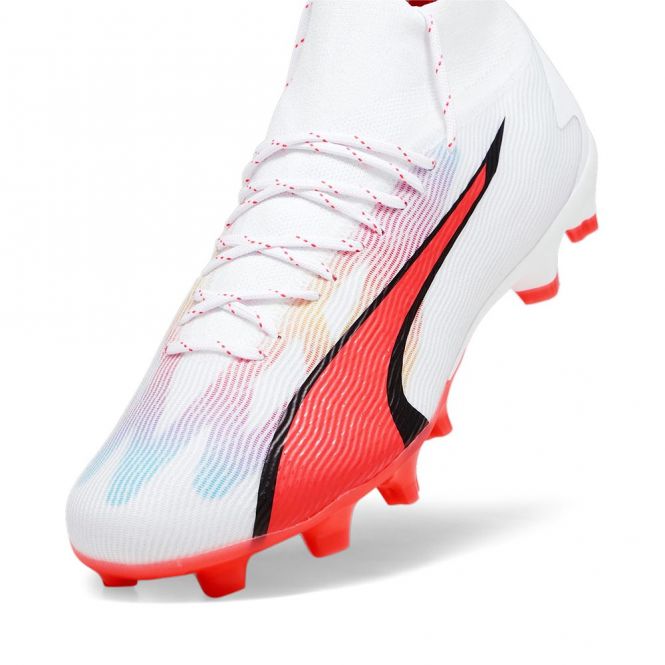 Puma ULTRA PRO FG/AG Fussballschuh - white black fire red Puma ULTRA PRO FG/AG Fussballschuh - white black fire red