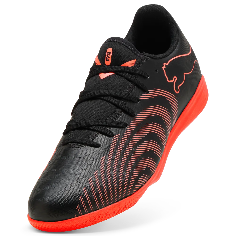 Puma FUTURE 9 PLAY IT Hallenfußballschuhe – Black/Glowing Red/Strong Grey