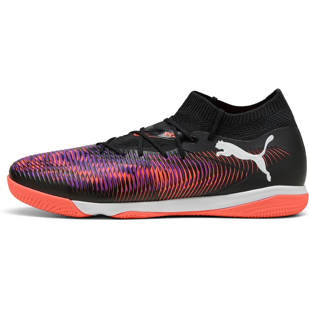 Puma FUTURE 8 MATCH IT Hallenfußballschuhe – Black White/Glowing Red Puma FUTURE 8 MATCH IT Hallenfußballschuhe – Black White/Glowing Red