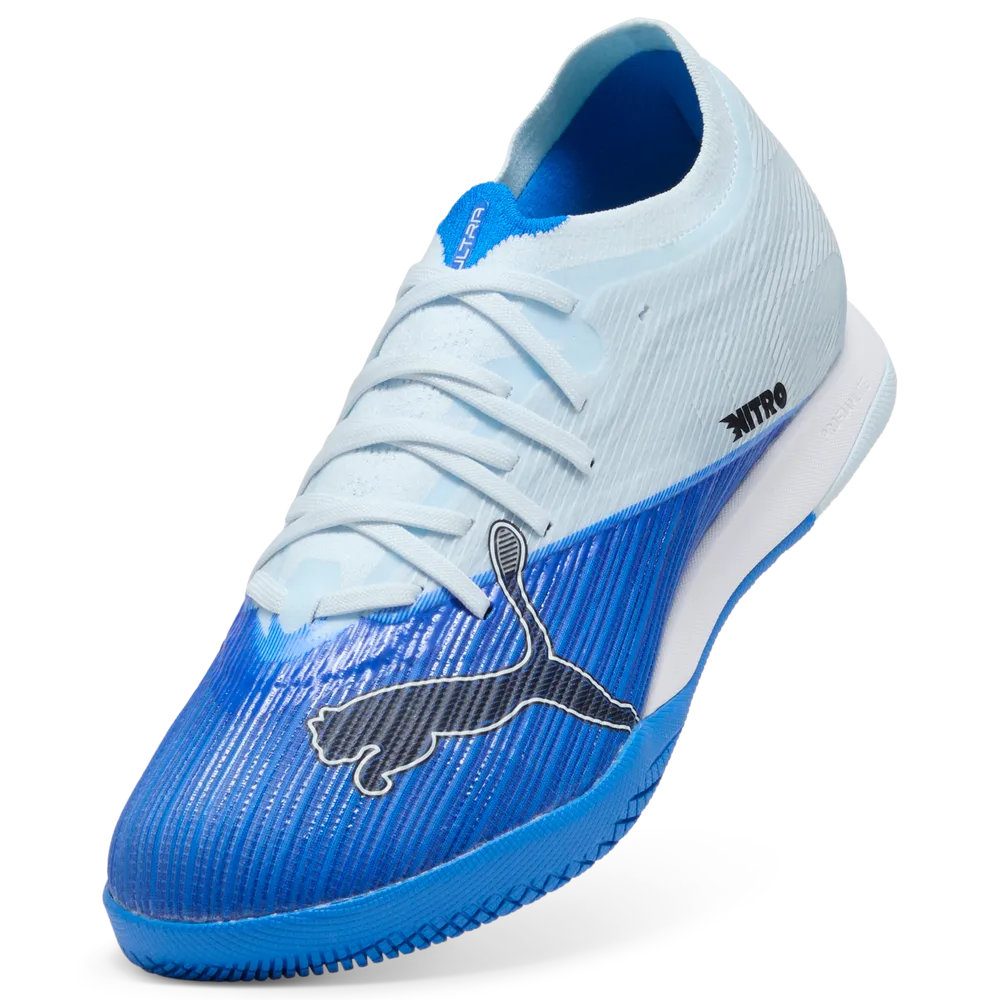 Puma ULTRA NITRO 7 MATCH IT Hallenfußballschuhe – Ultra Blue / Icy Blue / Black / Lime Squeeze