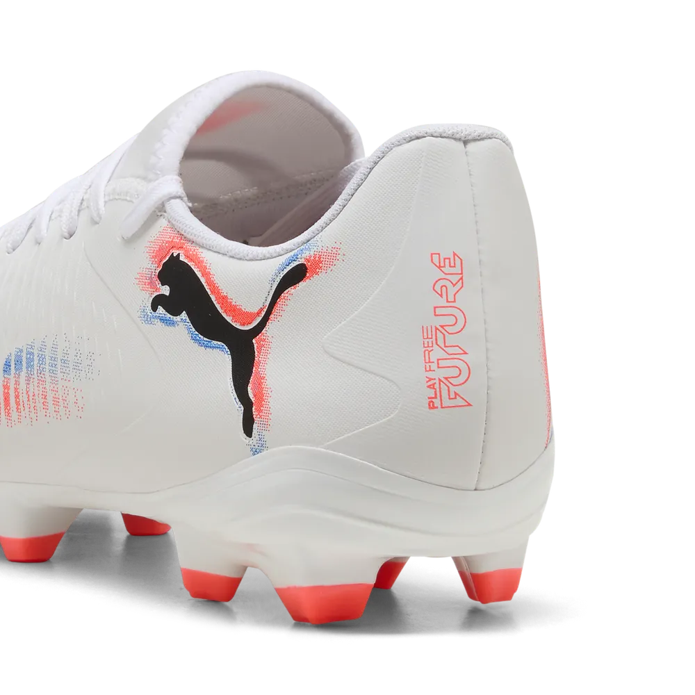Puma FUTURE 8 PLAY FG/AG Fußballschuhe Unisex - White Black/Glowing Red