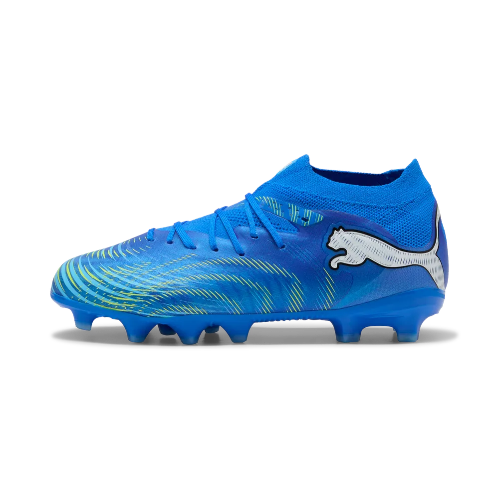 Puma FUTURE 9 PRO FG/AG Fußballschuhe Kinder – Ultra Blue / White / Luminous Blue / Black