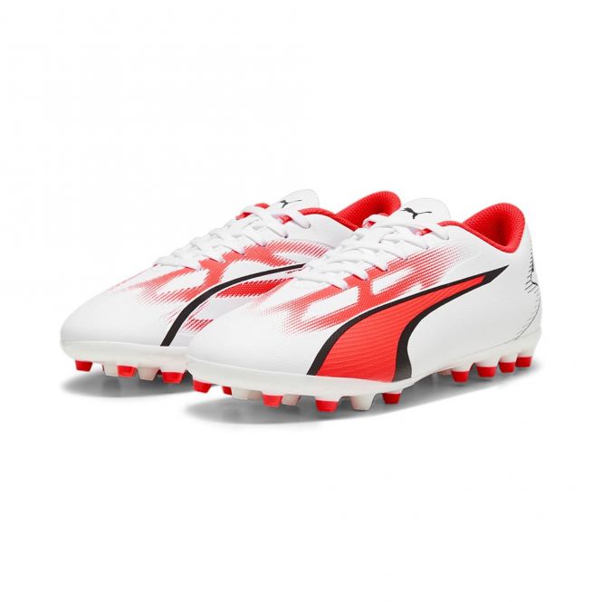 Puma ULTRA PLAY JR MG Rasen + Kunstrasenschuh - white black fire red Puma ULTRA PLAY JR MG Rasen + Kunstrasenschuh - white black fire red