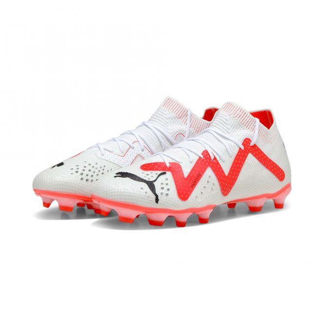 Puma FUTURE ULTIMATE FG/AG Fussballschuh - white black fire red Puma FUTURE ULTIMATE FG/AG Fussballschuh - white black fire red