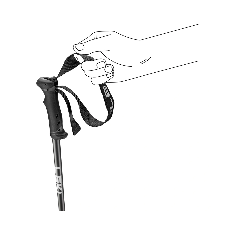 Leki QNTM Skistöcke - black-light anthracite-white Leki QNTM Skistöcke - black-light anthracite-white