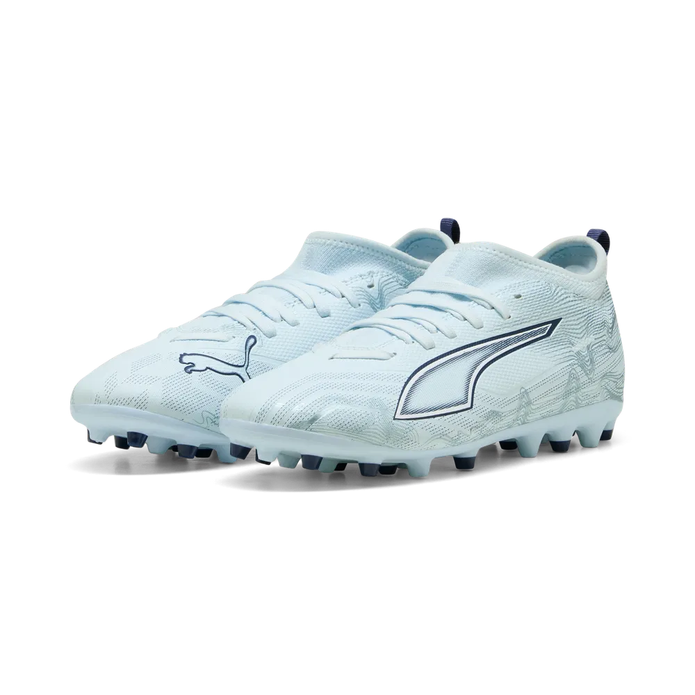 Puma ULTRA 6 MATCH MG Jr Fußballschuhe Kinder - Icy Blue/White/Blue Jewel