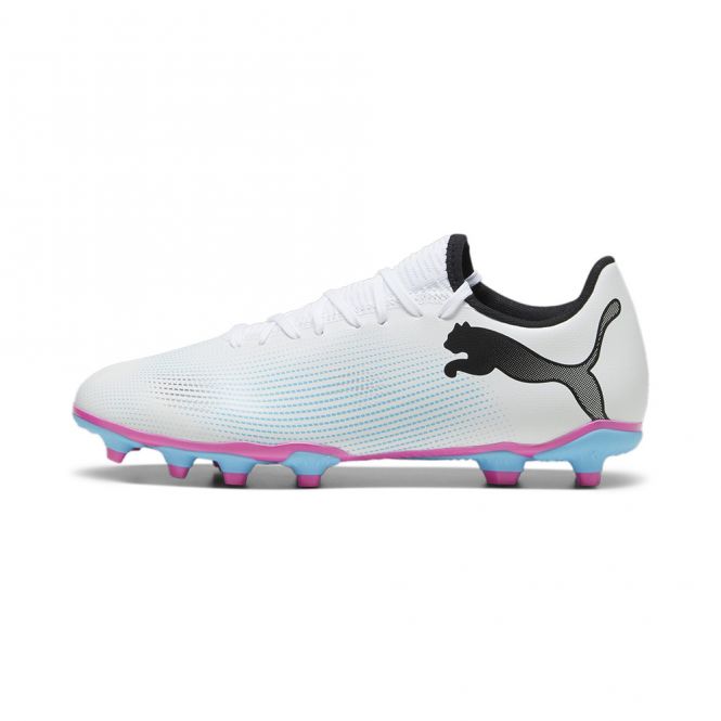 Puma FUTURE 7 PLAY FG/AG Fussballschuh - white poison pink Puma FUTURE 7 PLAY FG/AG Fussballschuh - white poison pink