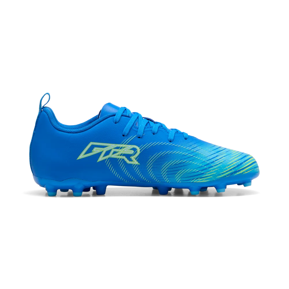 Puma FUTURE 9 PLAY MG Fußballschuhe Kinder – Ultra Blue / White / Luminous Blue / Black
