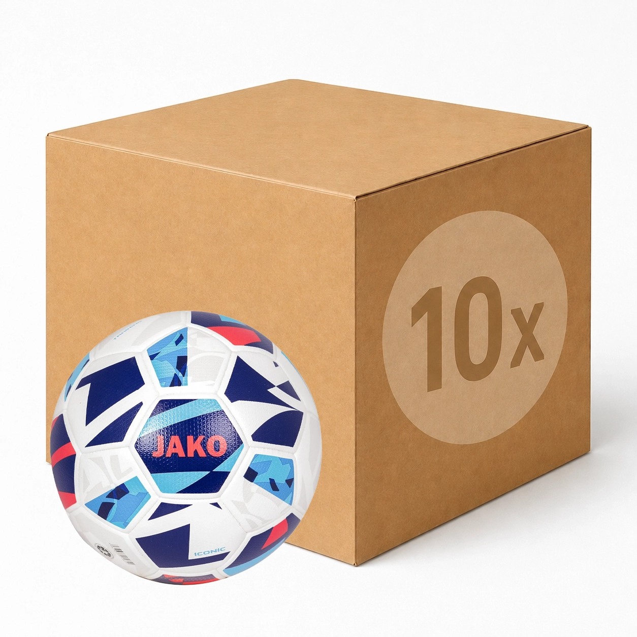 JAKO Fußball Trainingsball Iconic 10er Karton Gr. 5