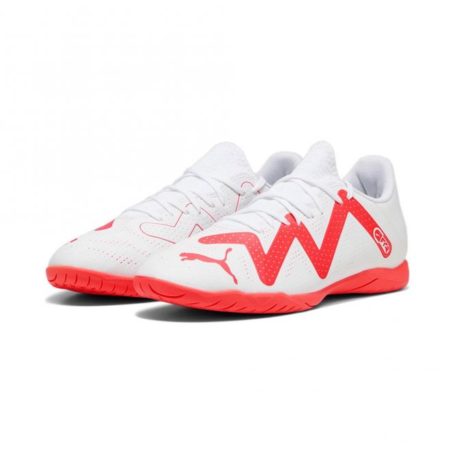 Puma FUTURE PLAY IT Hallenschuh - white black fire red Puma FUTURE PLAY IT Hallenschuh - white black fire red