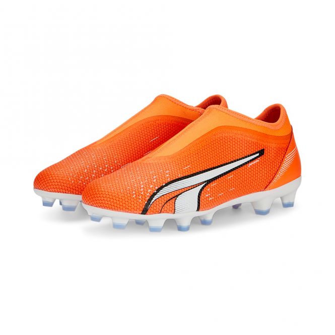 Puma ULTRA MATCH LL FG/AG JR Fussballschuh - ultra orange white blue glimmer Puma ULTRA MATCH LL FG/AG JR Fussballschuh - ultra orange white blue glimmer