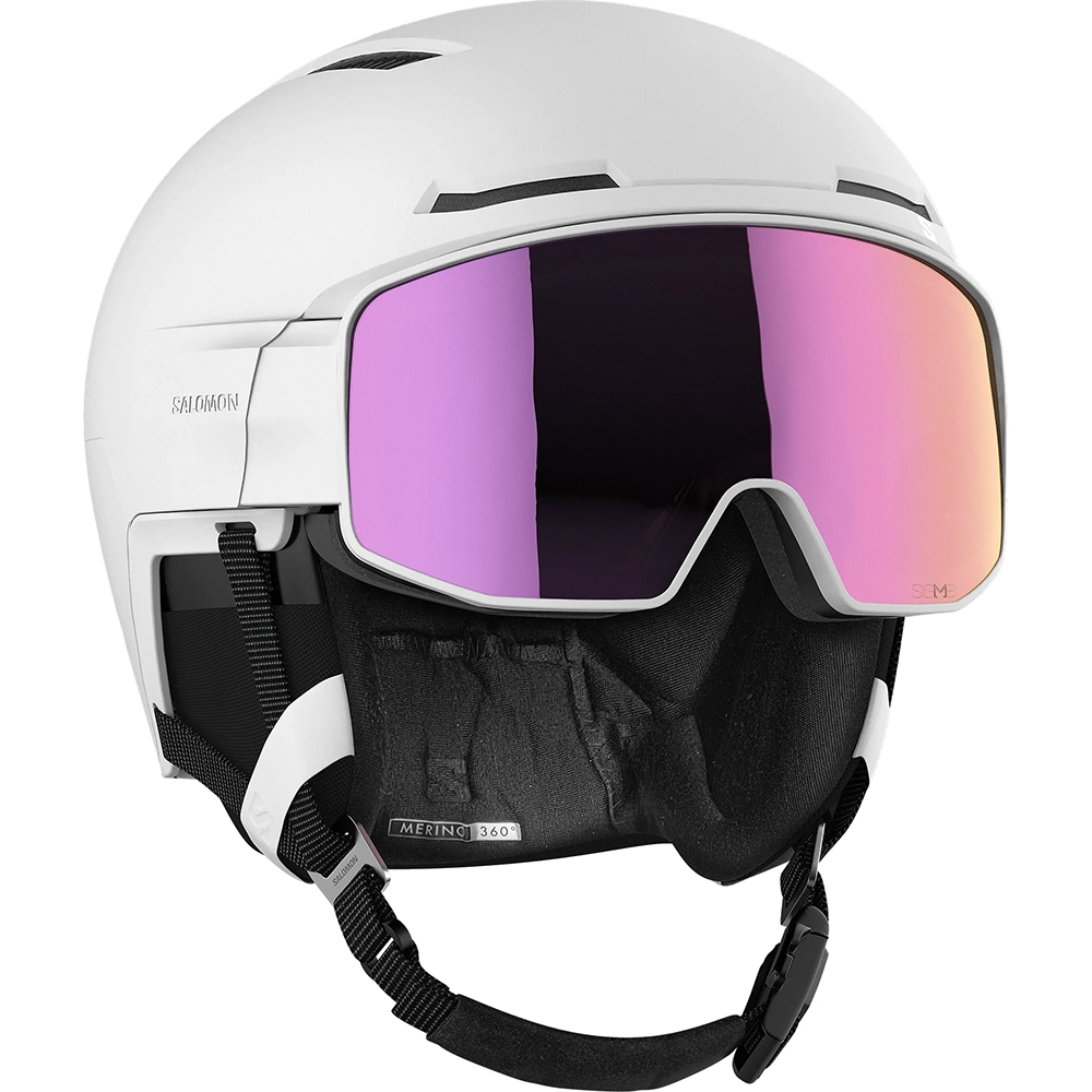 Salomon DRIVER PRIME SIGMA PLUS Skihelm mit Visier - white Salomon DRIVER PRIME SIGMA PLUS Skihelm mit Visier - white
